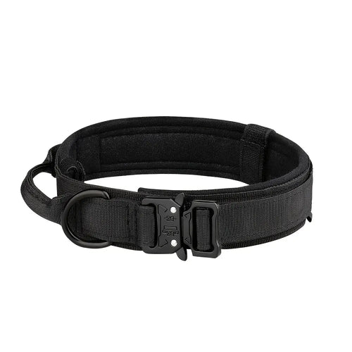 Adjustable Heavy-Duty Tactical Dog Training Collar Made from 1000D Nylon with Quick Release Buckle for Enhanced Comfort and Safety