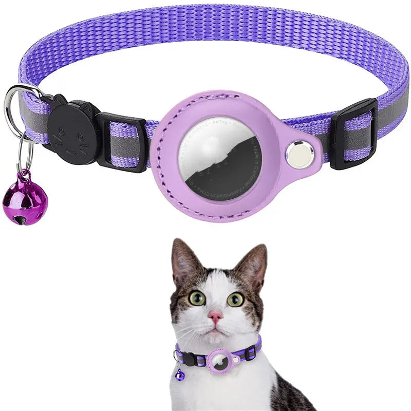 Waterproof, Reflective Cat Collar Holder Case for Airtag, Protective Cover Cat Dog Kitten Puppy Nylon Collar