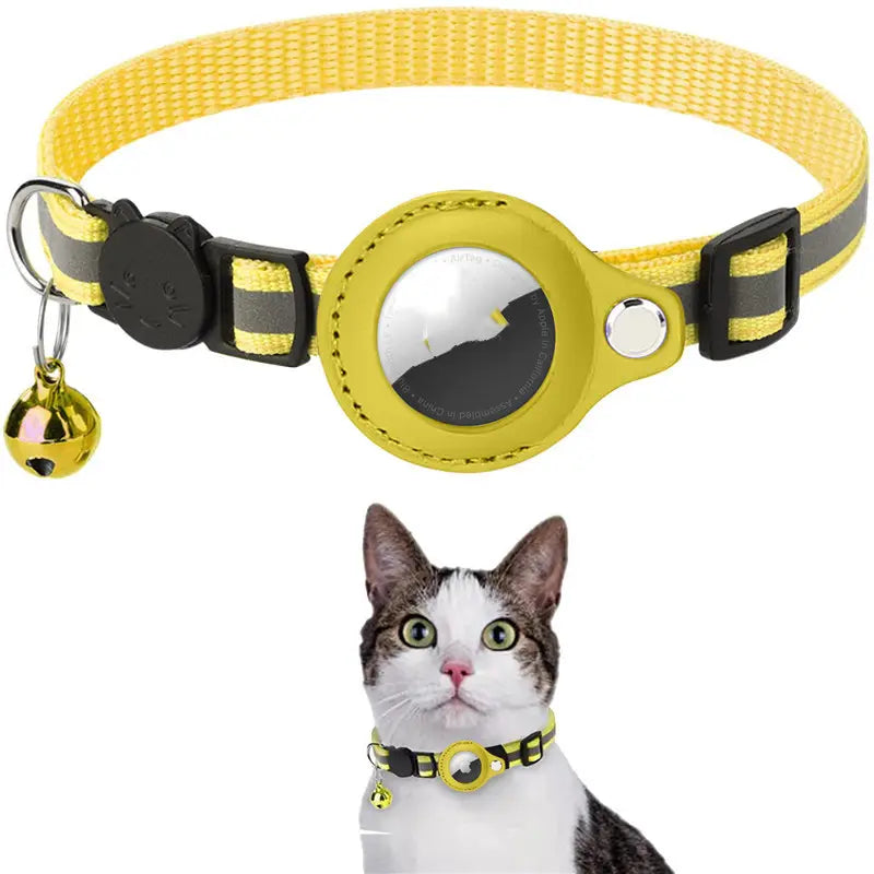 Waterproof, Reflective Cat Collar Holder Case for Airtag, Protective Cover Cat Dog Kitten Puppy Nylon Collar