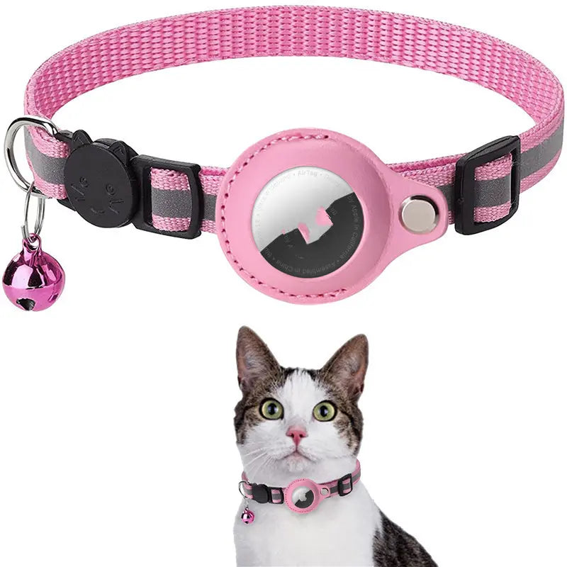 Waterproof, Reflective Cat Collar Holder Case for Airtag, Protective Cover Cat Dog Kitten Puppy Nylon Collar