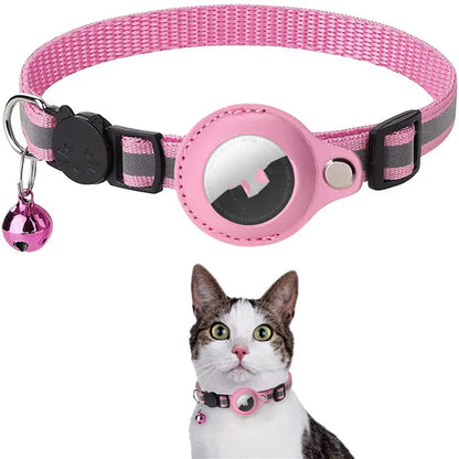 Waterproof, Reflective Cat Collar Holder Case for Airtag, Protective Cover Cat Dog Kitten Puppy Nylon Collar