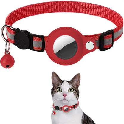 Waterproof, Reflective Cat Collar Holder Case for Airtag, Protective Cover Cat Dog Kitten Puppy Nylon Collar
