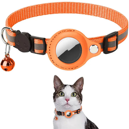 Waterproof, Reflective Cat Collar Holder Case for Airtag, Protective Cover Cat Dog Kitten Puppy Nylon Collar